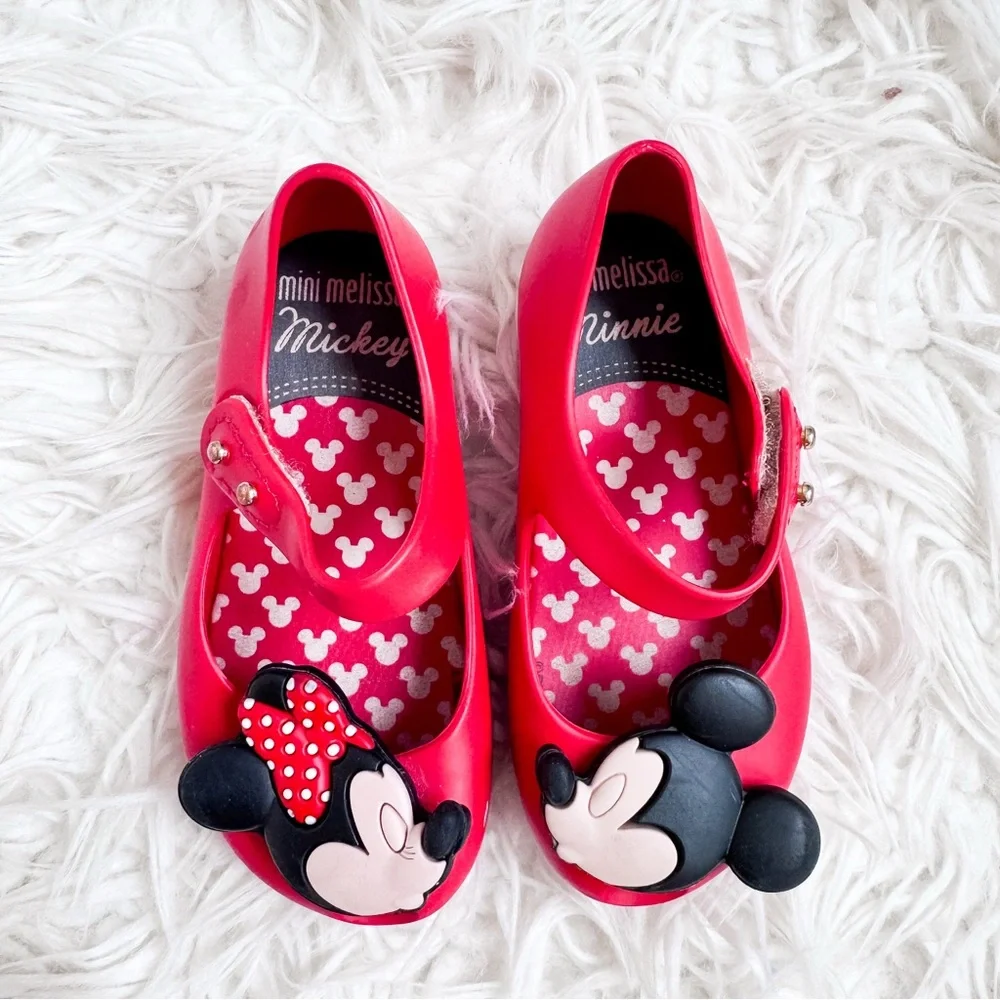 Mini Melissa x Disney Minnie Mouse Jelly Mary Jane Shoes Toddler Size 7